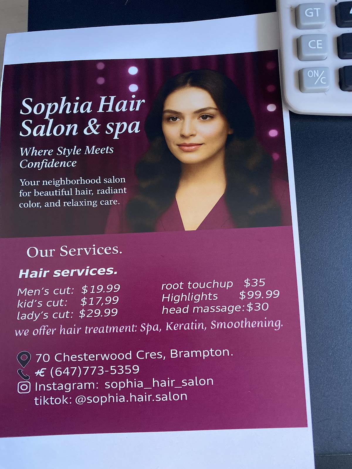 Sophia Hair Salon & Spa - Hair Salon in Brampton