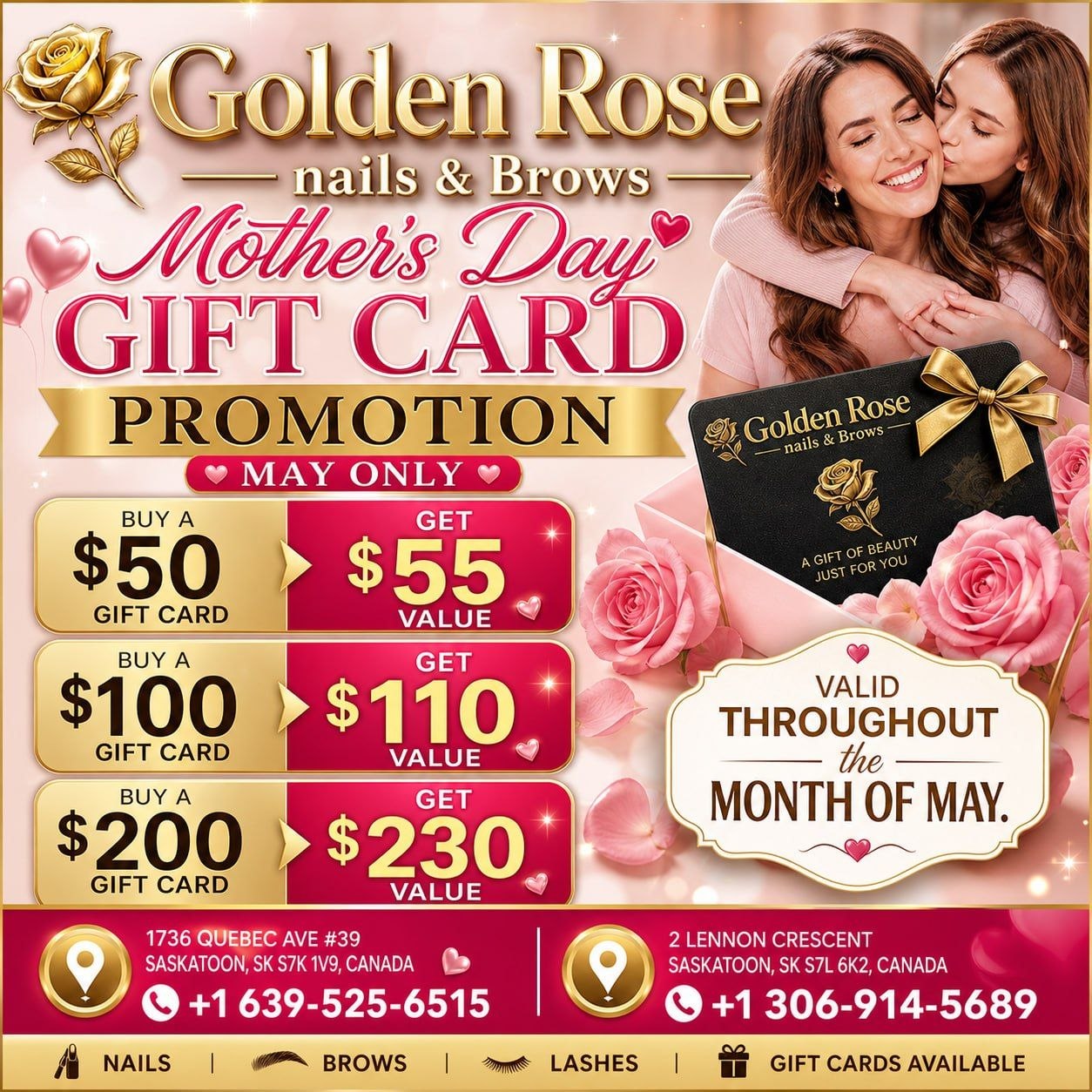 Golden Rose nails & Brows (1) - Nail Salon in Saskatoon