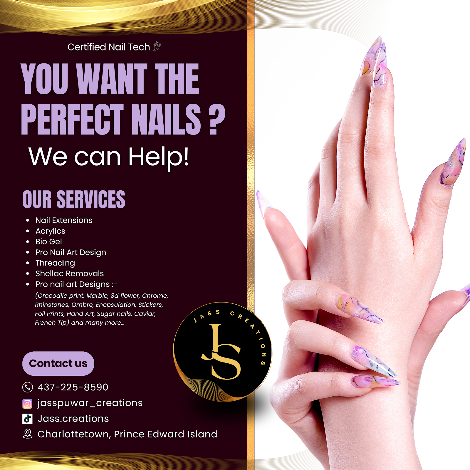 Jass Creations - Nail Salon in Charlottetown