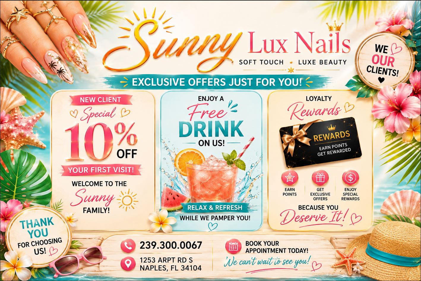 Sunny Lux Nails ( 10% discount for new customers to experience the differences in our services ) - Nail Salon in Naples