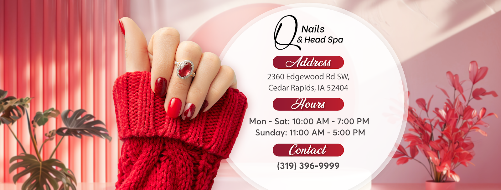 Q Nails & Head Spa - Nail Salon in Cedar Rapids