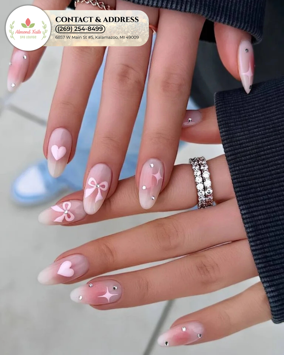 Almond Nails Spa Lounge Kalamazoo (Get a Pedicure and enjoy a Free eyebrow shaping) - Nail Salon in Kalamazoo